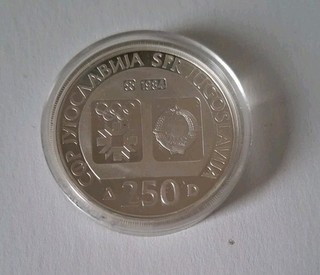 250 Dinar Sarajevo Olympische Spiele 1984