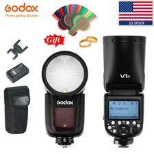 US Godox V1-N 2.4G TTL HSS Round Head Camera Flash Speedlite Fr Nikon D5300 D750