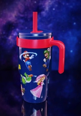 New Super Mario Galaxy Cup Vacuum Insulated Tumbler 18oz Spill