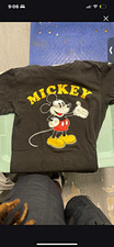 Disney Mickey Mouse Black Graphic Print Crew Neck Short Sleeve T-Shirt Mens S