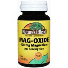 Magnesium Oxide 120 Tabs 400 Mg by Nature