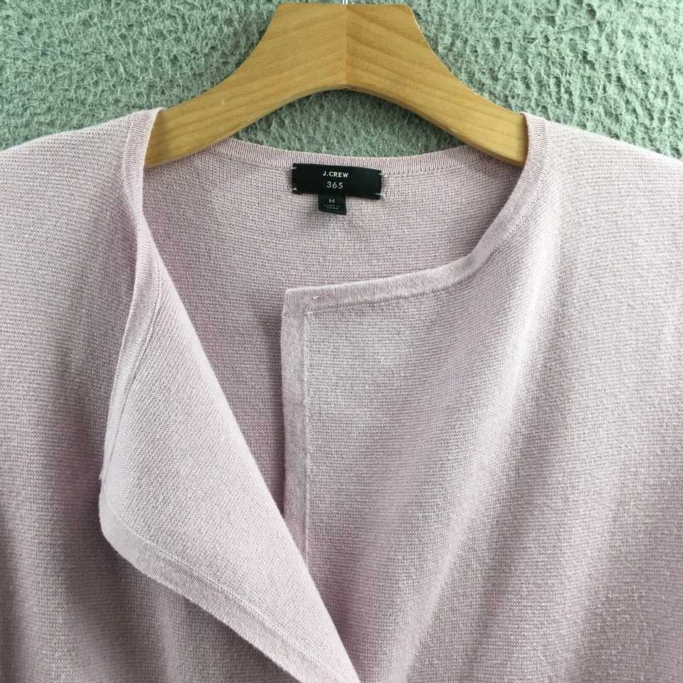Cárdigan Suéter J.Crew Mujer M Púrpura Mezcla Algodón Manga Larga Frente Abierto Tejido Foto 3 de 4