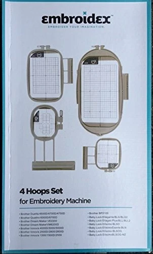 4 Hoops for Brother Embroidery Machine Innov-is NQ1400E - Image 2 of 2