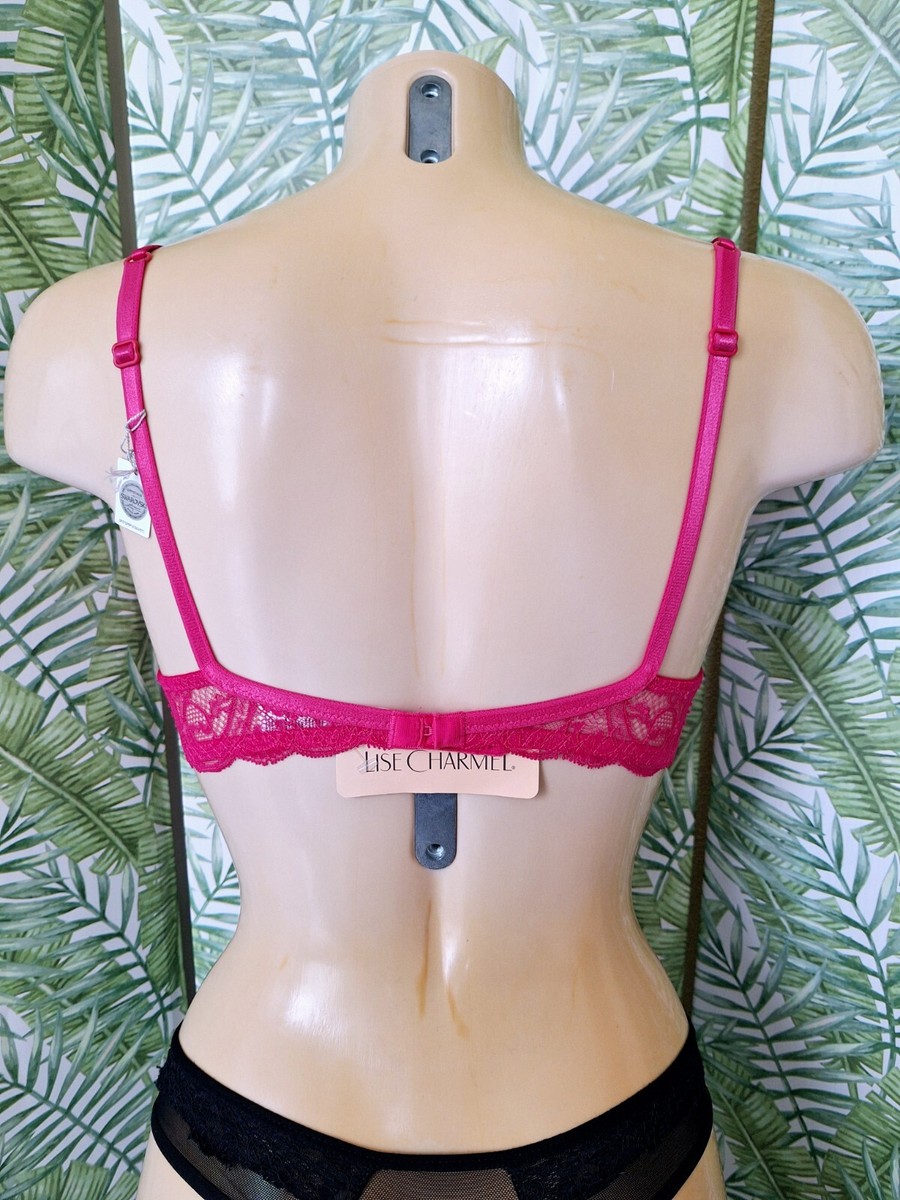 Soutien-gorge Push-up LISE CHARMEL 'J'avoue' - Taille 85B, Avec Armatures, Couleur Magenta - Neuf Avec étiquettes