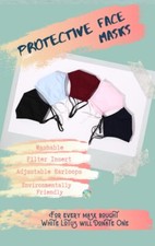 Protective Washable face mask, 3 Pack. Pre-order Arriving This Week.