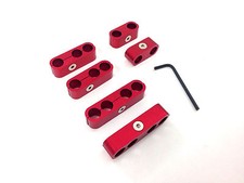 Aluminum Spark Plug Wire Separators Dividers 8.5mm 8.8mm 9mm 9.5mm 10mm Red