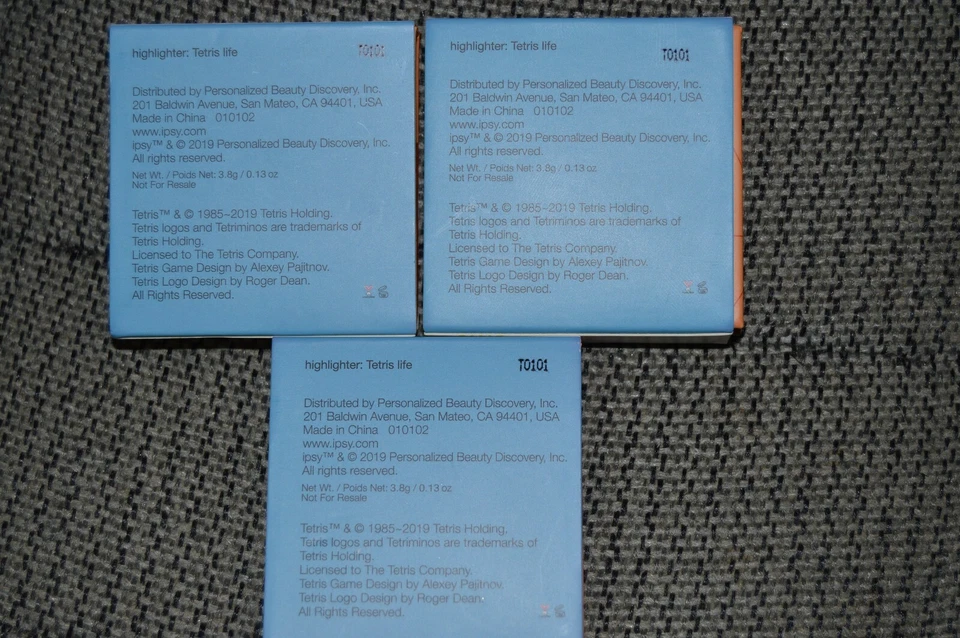 3X NUEVO TETRIS X Iluminador TETRIS LIFE Tamaño de Viaje 0.13 OZ / 3.8 g  Foto 4 de 4
