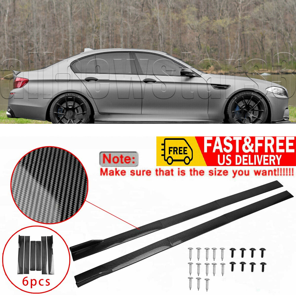 86.6Side Skirt Rocker Panel Splitter Carbon For BMW F07 F10 F11