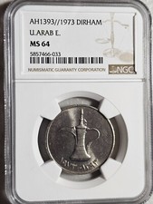United Arab Emirates 1 Dirham AH1393 /1973 NGC MS 64