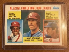 1984 Topps NL Active Career Home Run Leaders Schmidt/Perez/Kingman #703
