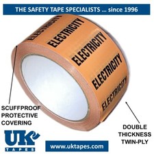 ELECTRICITY self-adhesive identification marking tape - TWININATE - 48mm x 33M