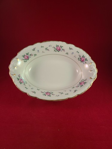 PRINCESS CHINA USA TRU-TONE SWEET BRIAR OVAL VEGETABLE BOWL 10 1/4" L X 7 1/2" W