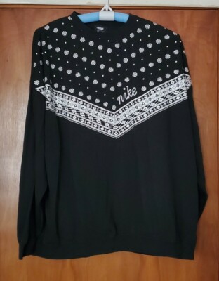 women's nike sportswear heritage bandana print crew sweatshirt