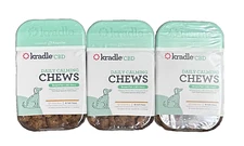 Calming Soft Dog Chews by Kradle Chicken Flavor Case of 3 - 90 Piece Chew Packs