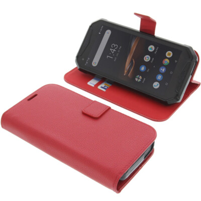 Tasche für Ulefone Armor 3W Book-Style Schutz Hülle Handytasche Buch Rot