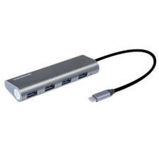 Kingwin KSG-400-C 4 Port USB 3.0 Hub Space Grey w/ Power Adapter