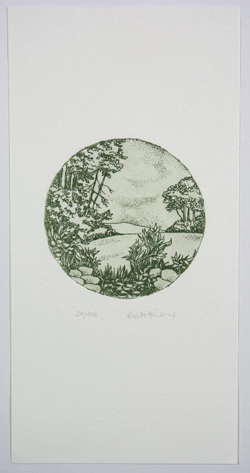 Beate Hübner: Radierung handsign. 20/100 Ex.  - Bild 2 von 2