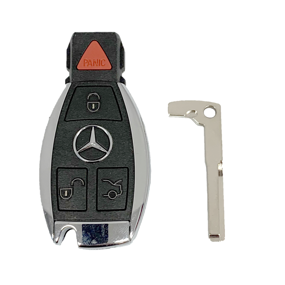 OEM Mercedes Benz Remote Fob + Uncut Key Insert IYZDC07 DC10 DC11 DC12 ...