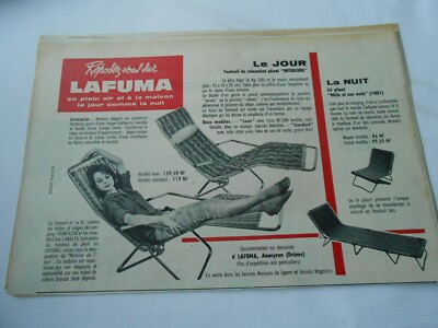 Advertising 1960 Rest on Lafuma Outdoor Home Armchair