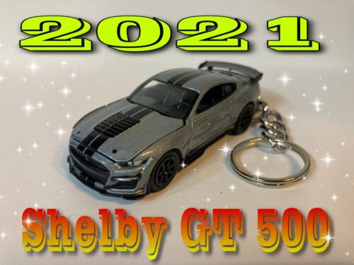 2021 SHELBY GT 500 ICONIC SILVER CUSTOM KEY CHAIN - Picture 1 of 5
