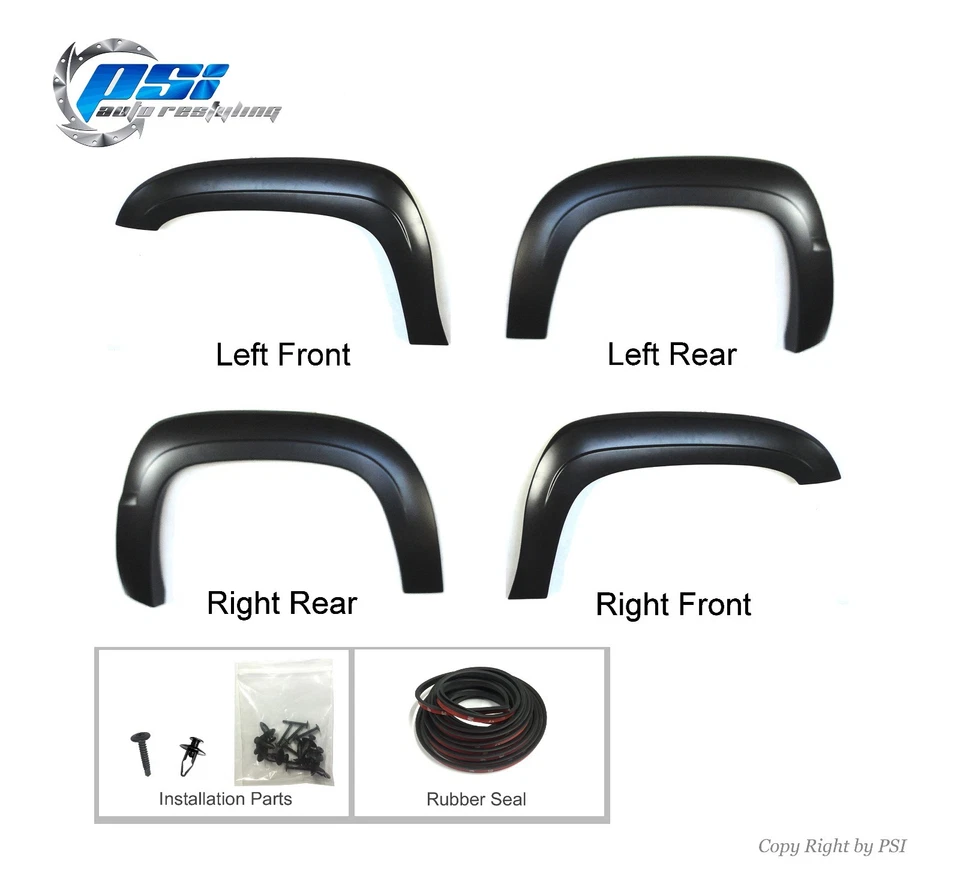 Black Paintable OE Fender Flares 07-14 Suburban 1500 2500 ; Excludes LTZ Models - Image 2 of 3