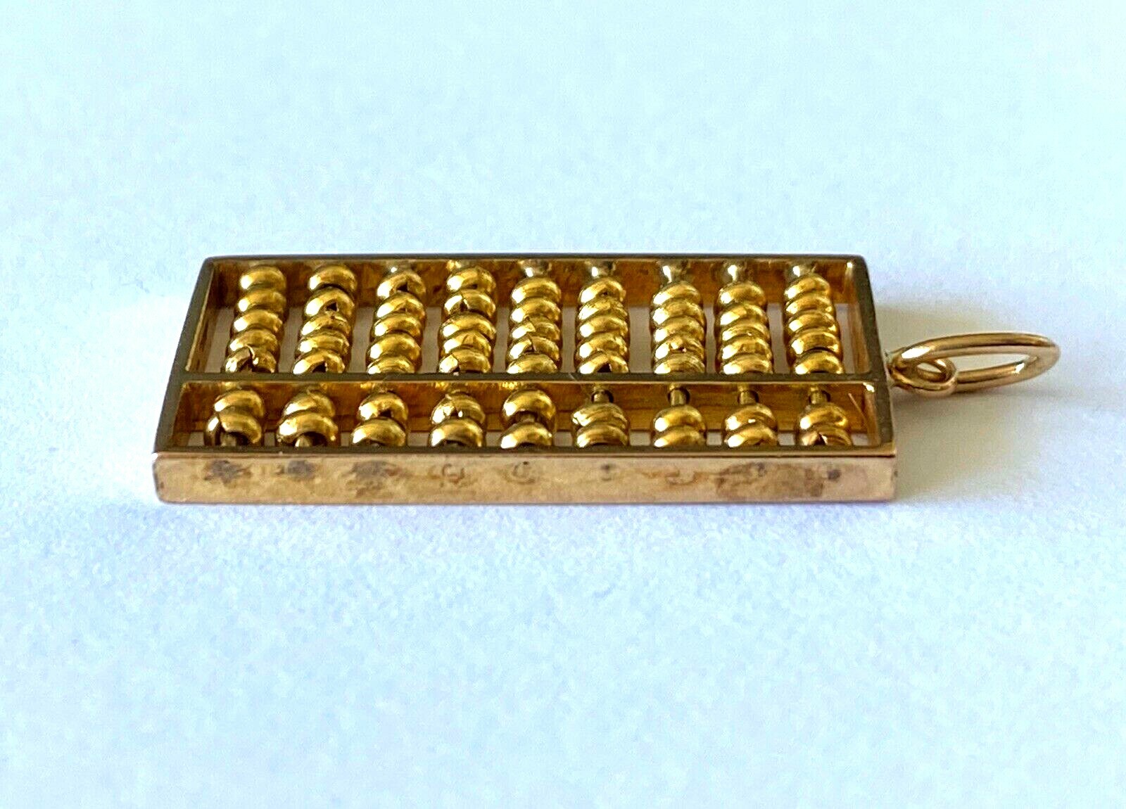 Solid 14K Yellow Gold Working Abacus Moveable Bea… - image 6