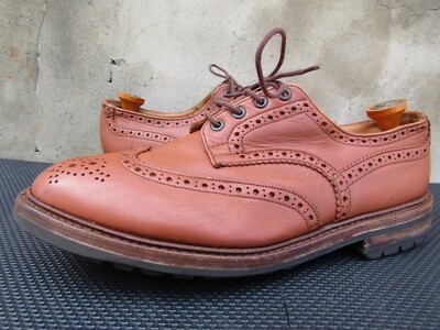 Trickers Keswick Brown Leather Derby Brogue Lace Up Shoes - UK 10 / US 11