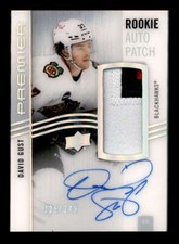 DAVID GUST 2023/24 UD PREMIER ROOKIE JERSEY PATCH AUTOGRAPH AUTO #025/249 BF7343