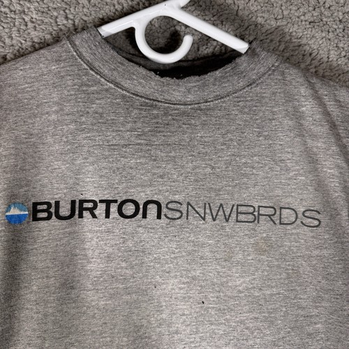Burton Snowboards Vintage Single Stitch Long Sleeve Gray T-Shirt Size XL Skate - Picture 2 of 13