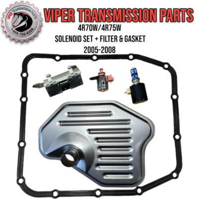 4R70W 4R75W Solenoid Set Filter & Pan Gasket - Shift EPC TCC 2005-2008