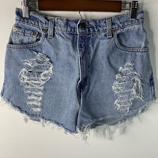 Vintage Levis 550 Denim Cut Off Shorts Womens Size 10 Reg Medium