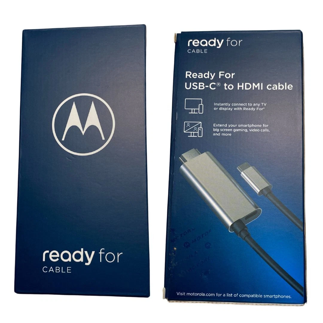 New Genuine Motorola Ready for Cable USB-C to HDMI connector