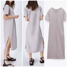 Brand New with tag Zara LONG BUTTON DRESSOUTER SHELL 100% cotton