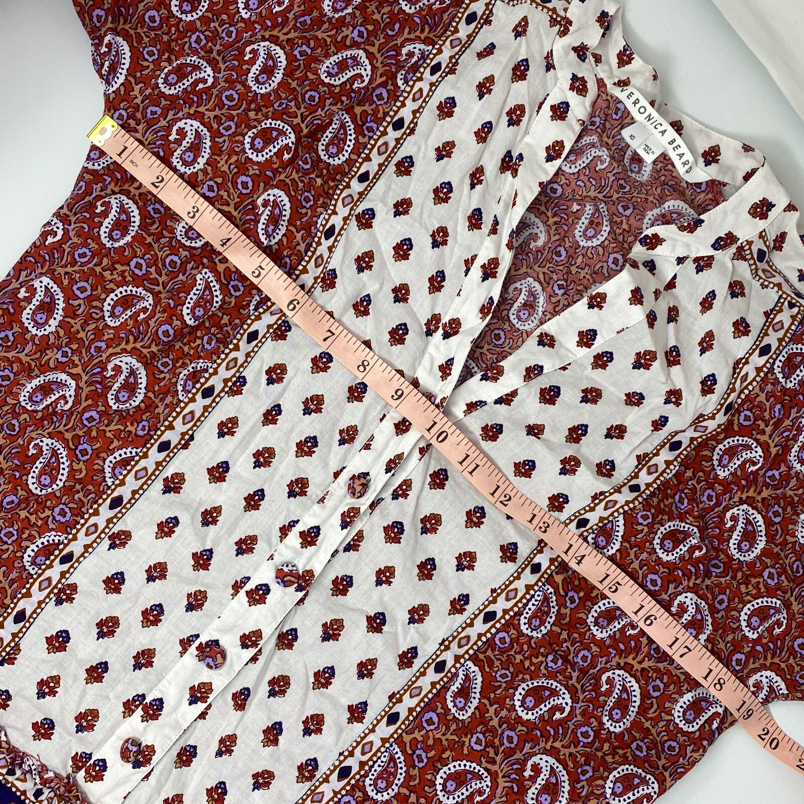 Veronica Beard Jesila Cotton Patchwork Dress XS - image 13