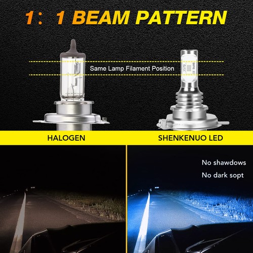 For Subaru Impreza 1998-2001 4X 8K LED Headlights Hi/Lo Light + Fog Lights Bulbs - Picture 6 of 12