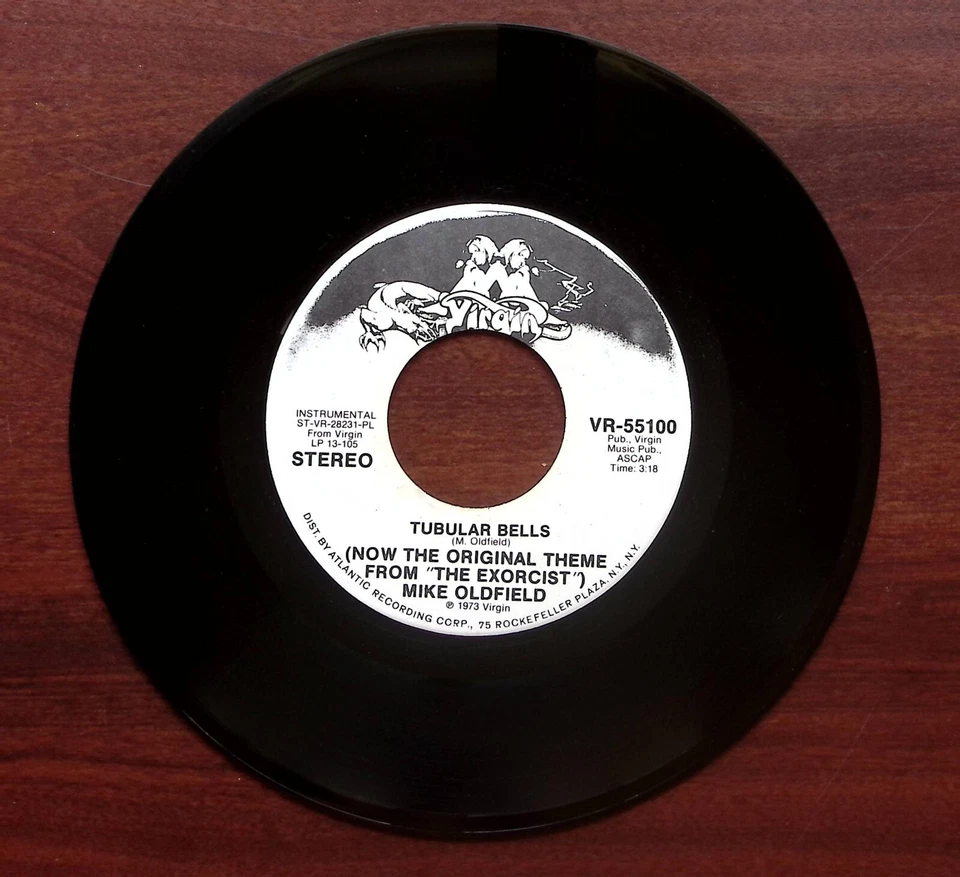 MIKE OLDFIELD TUBULAR BELLS/(NOW THE ORIGINAL...) VIRGIN RECORDS VINYL 45 64-29 - Image 2 of 3