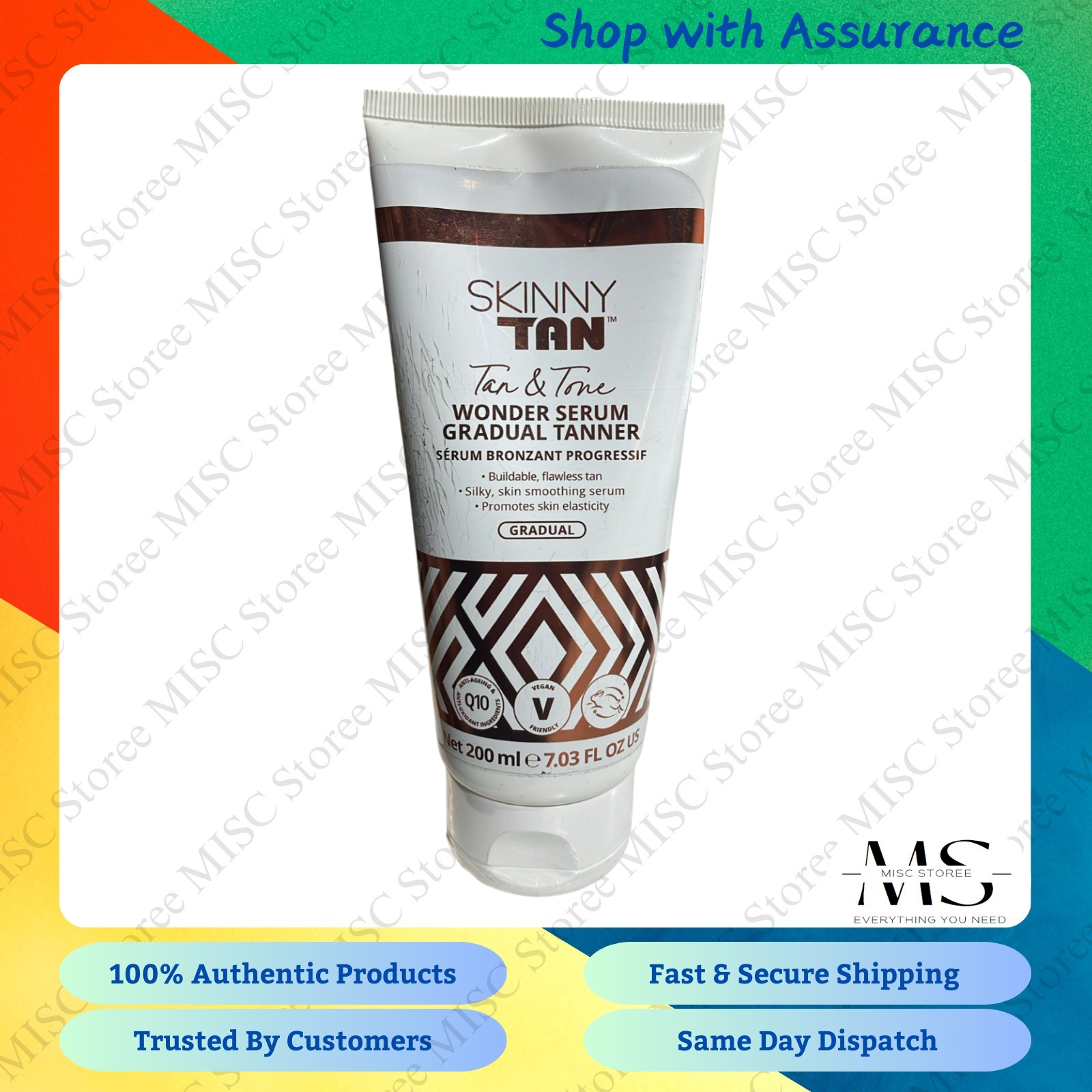 Skinny Tan Tan & Tone Wonder Serum Gradual Tanner 200ml (with Scratch Sticker)