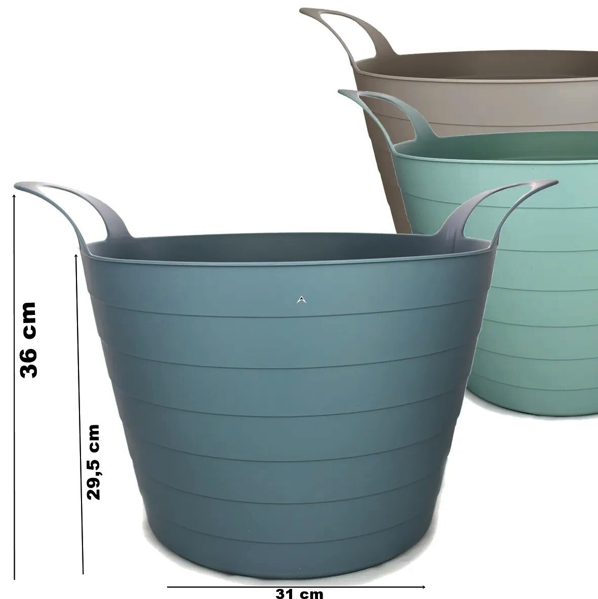 5five Korb Tressy Aus Plastik Salbei 6,7 Liter - Aufbewahrungskorb Olivgrün