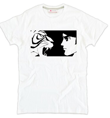 Naoto Date TIGER MAN T-Shirt Manga weiß Baumwolle Tigerman Unisex und Tigerbaby