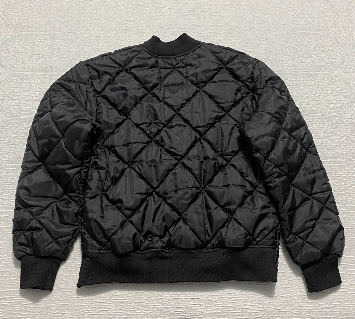 Game Sportswear Black Diamond Quilt Jacket Youth Boys Size S Full