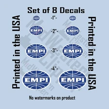 8 Empi waterproof Bumper/window Stickers/Decals