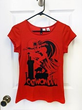 💥Red Catwoman baby-doll T-shirt, DC Comics, Juniors  Size 6, Cute!💥