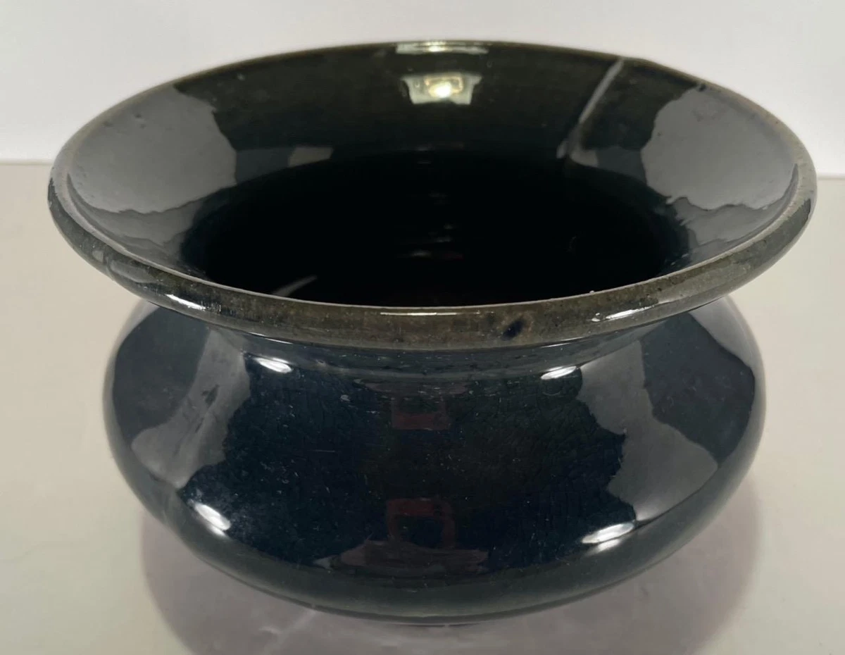 Antique Gate Marked Cast Iron And Enamel Cuspidor Spittoon