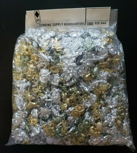 Charmbest Metallic Asst Gold & Silver Plastic Vending Charms Bag about 1000 Pcs