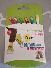 Creative Fashionable Listed Lazy Silicone Shoe Laces Mixed Colours