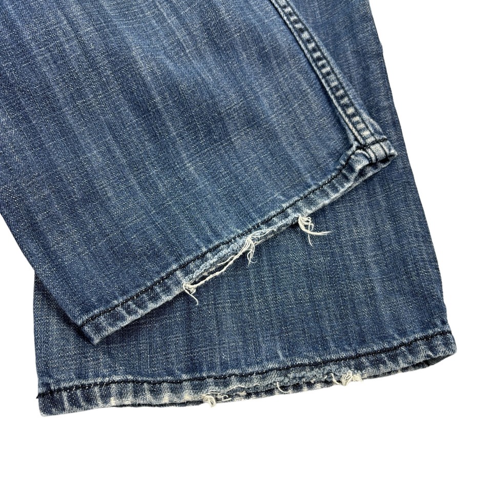 Diesel Quratt Jeans Mens 30x30 Blue Faded 008FI Relaxed Straight Baggy