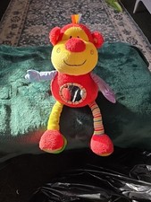 Vintage Mothercare Activity Monkey Plush Red  Multi Colour Soft Toy