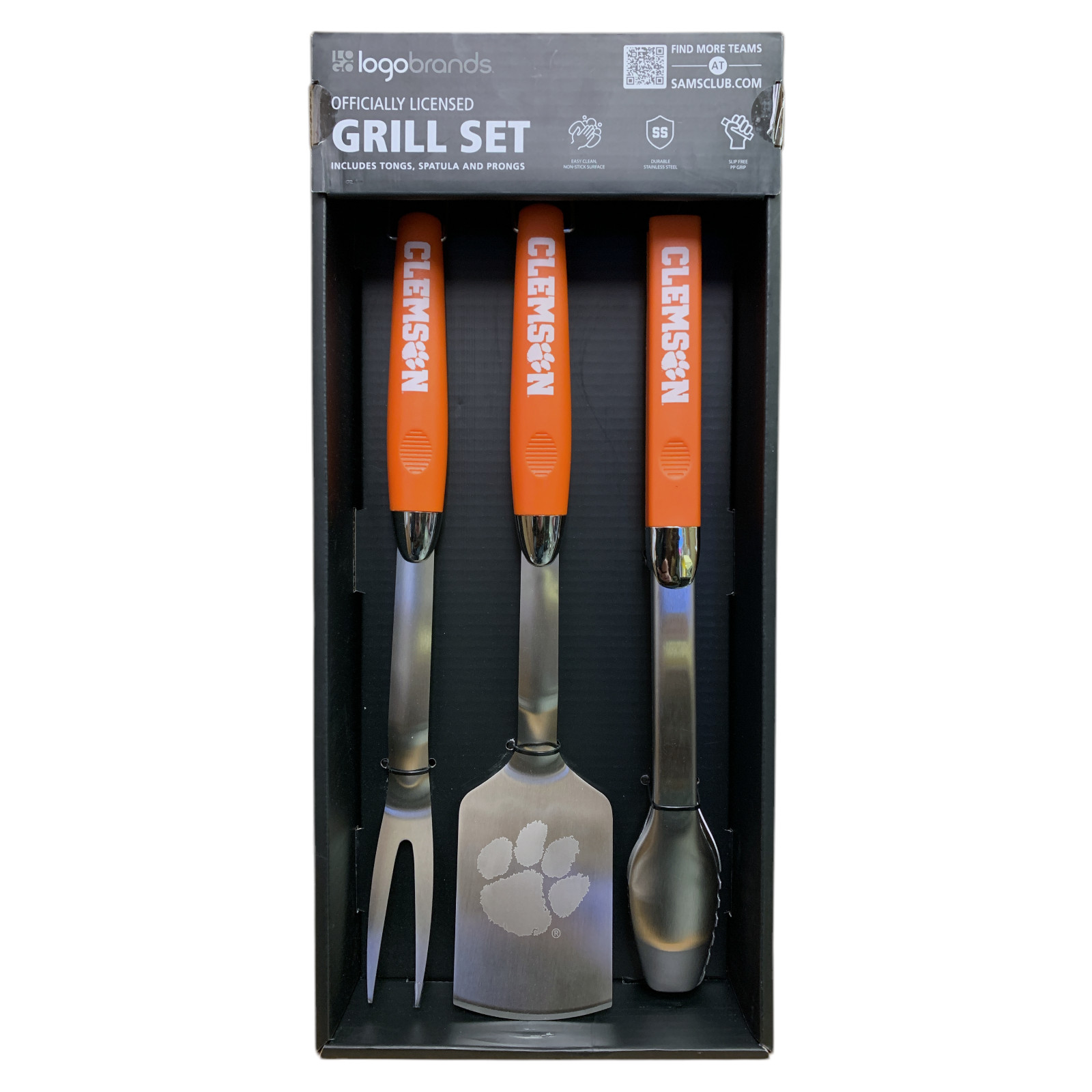 Фирменный набор для гриля с логотипом официально лицензированный NCAA состоящий из 3 предметов - Щипцов лопатки и зубцов 7690₽