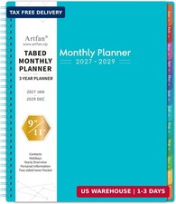 2027-2029 Monthly Planner - 3 Year Planner 2027-2029, Jan.2027 - Dec.2029