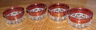 SET OF 4  VINTAGE KINGS CROWN DESERT CUP RUBY RED  4oz.  SET #5 — photo 1